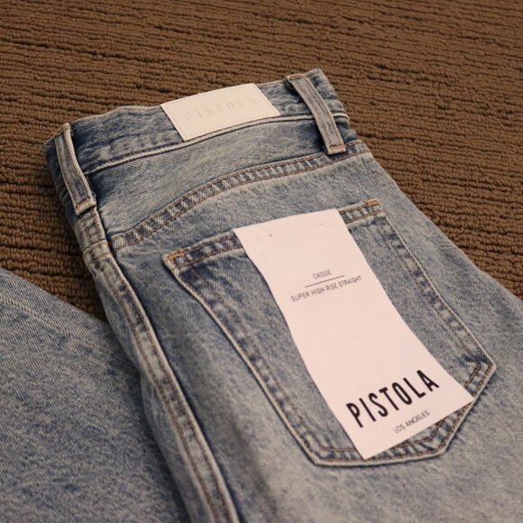 NEW Pistola Cassie Super High Rise Straight Jean BRAMBLE Size 24 - Picture 8 of 14